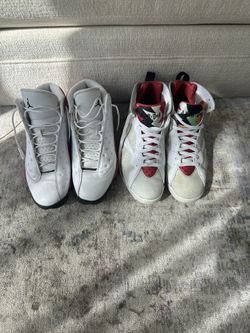 Jordan 13- Cherry- Jordan 7 - Hare ( Sz 11) 