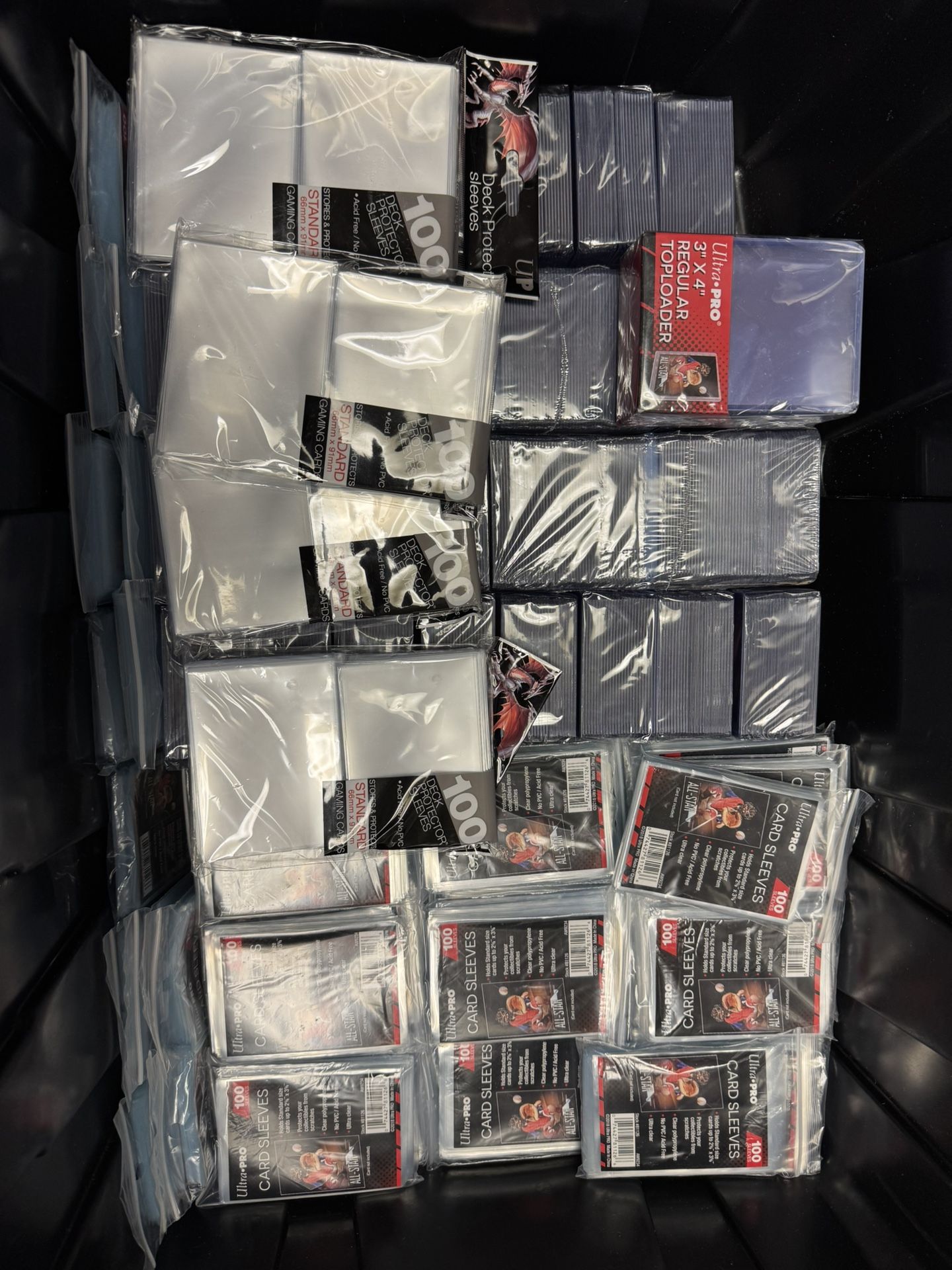 Huge Lot Of Ultra Pro Deck Protector Sleeves, Regular Top Loaders, And Card  Sleeeves