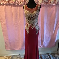 Red Long Party Dress