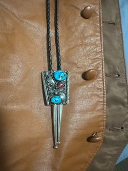 1960s .925 Silver Navajo Bolo Tie 