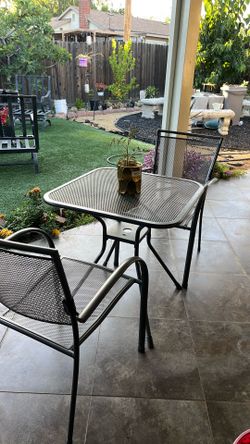 table with two chairs