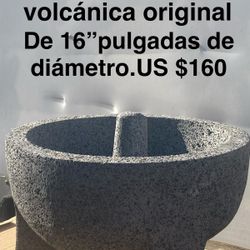 Molcajete De Piedra Volcánica Extra Grande 16” Pulgadas 