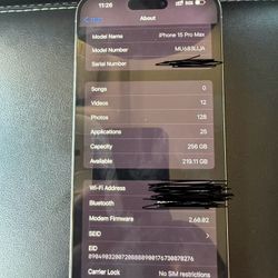 iPhone 15 Pro Max 256 GB (93% Battery) 