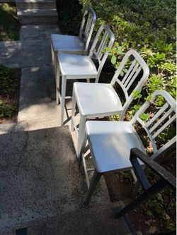 Emeco Navy Aluminum Barstools - Set of 4