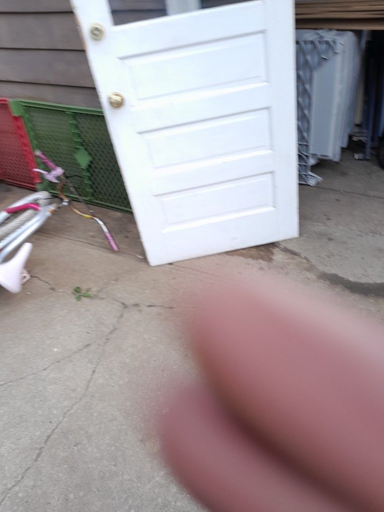 Garage Or Shed Door With Dead Bolt And Key