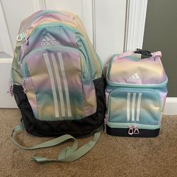 Adidas backpack and matching lunch box
