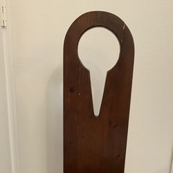 Folk Art Vintage Keyhole Solid Wood Chair LOOK!