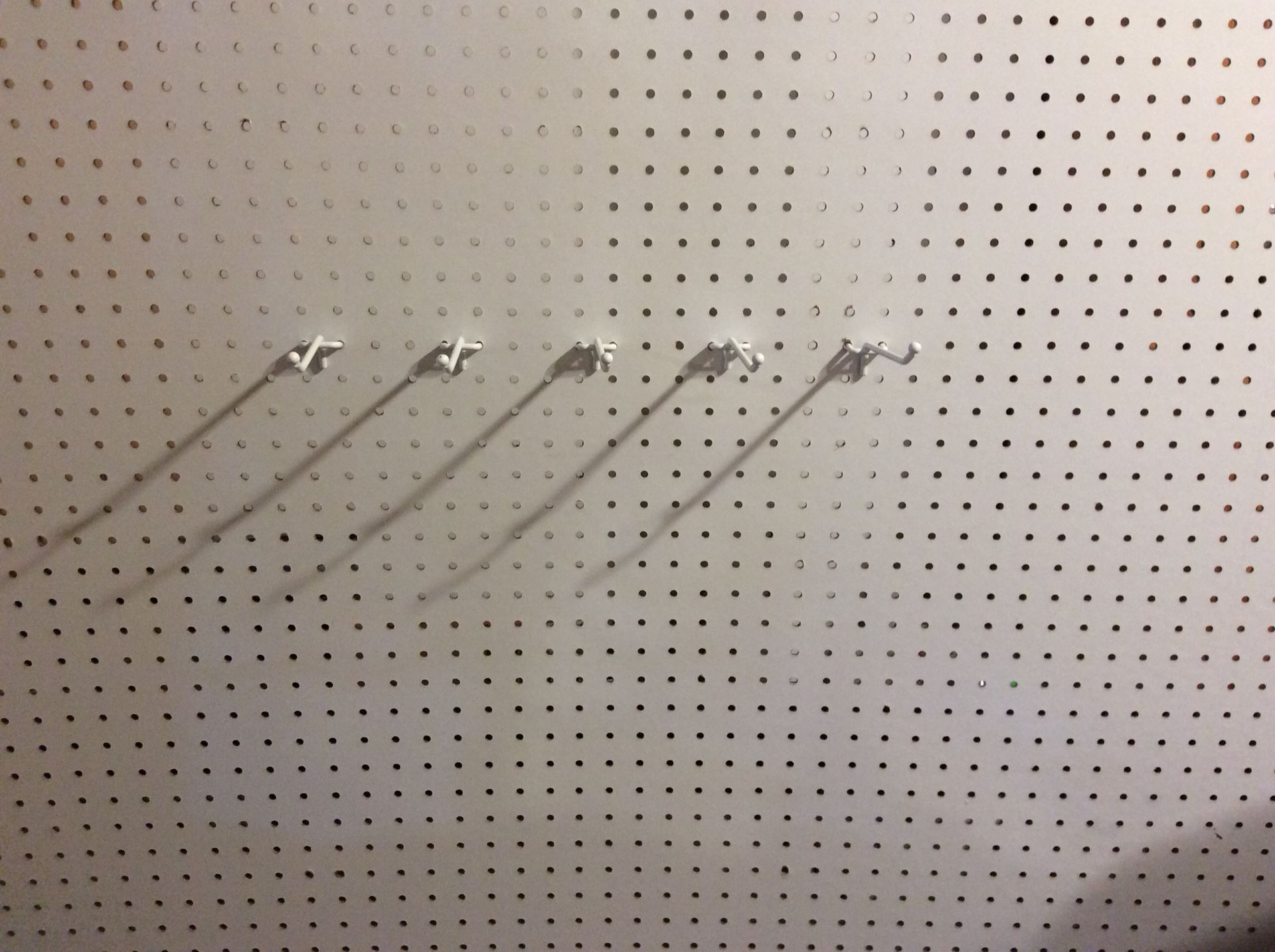 Peg board used for donut board with hooks