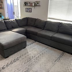 Living spaces Grey Sectional 