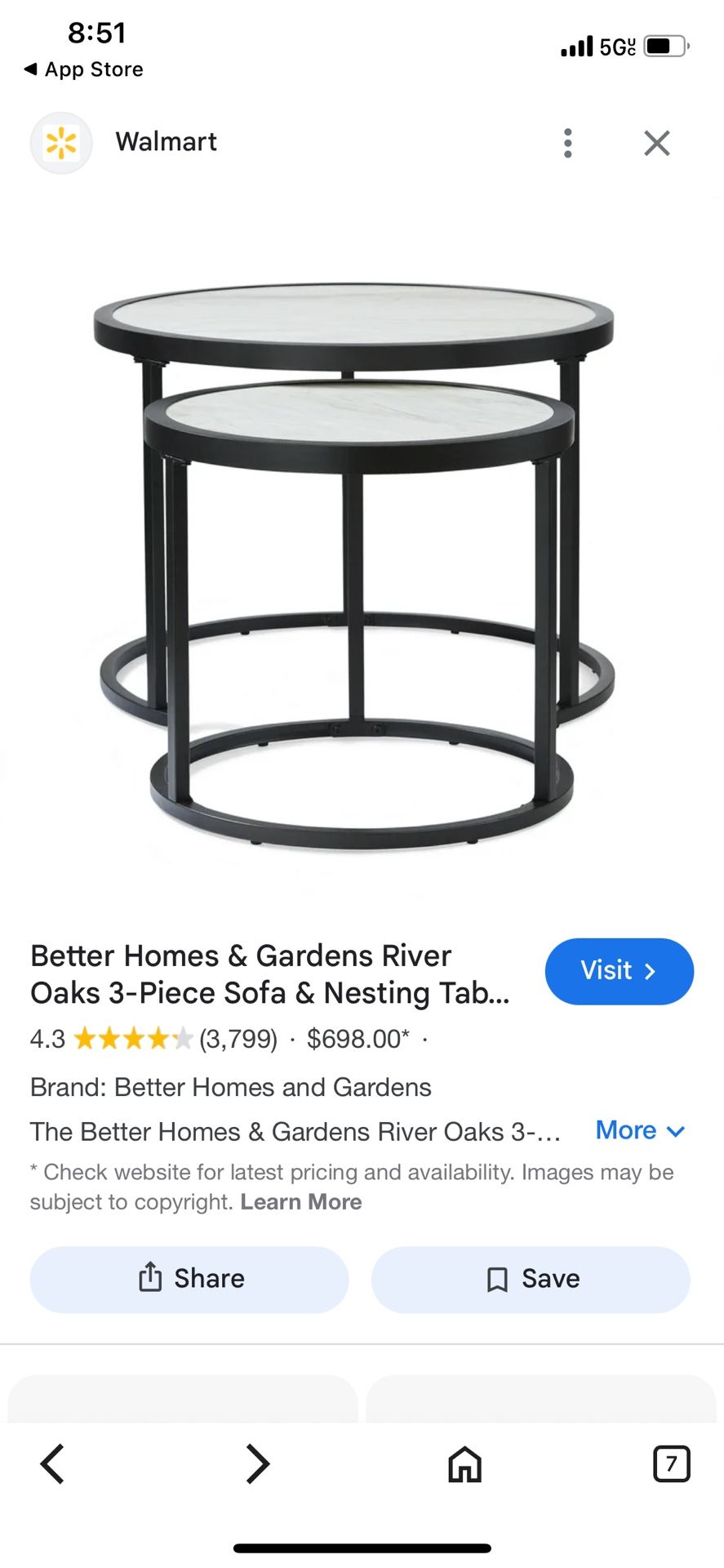 Round Ceramic marble table 