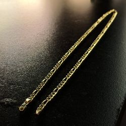 Miabella Italian 20” 18K Gold Plated 925 Sterling Silver 5mm Figaro Link Chain Necklace Italy Men’s Womens