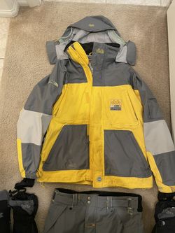Dub Brand Weathergear Mens Large Yellow/Grey Snowboarding Jacket