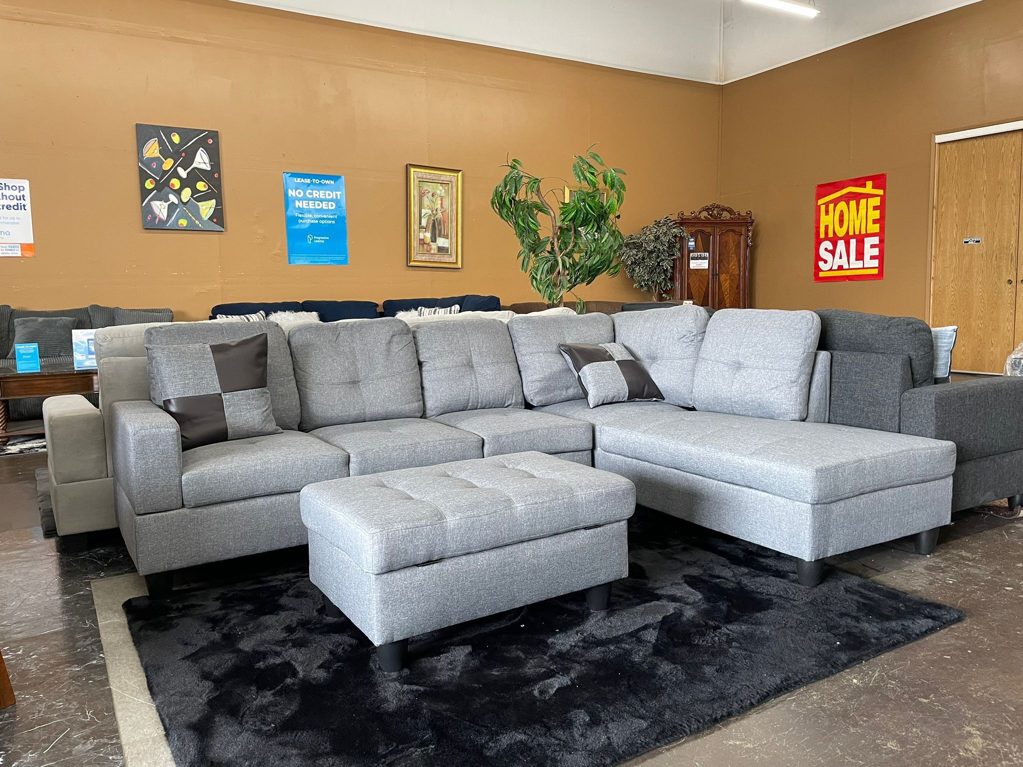STORE CLOSING SALE – Sectional with Ottoman ONLY $499!