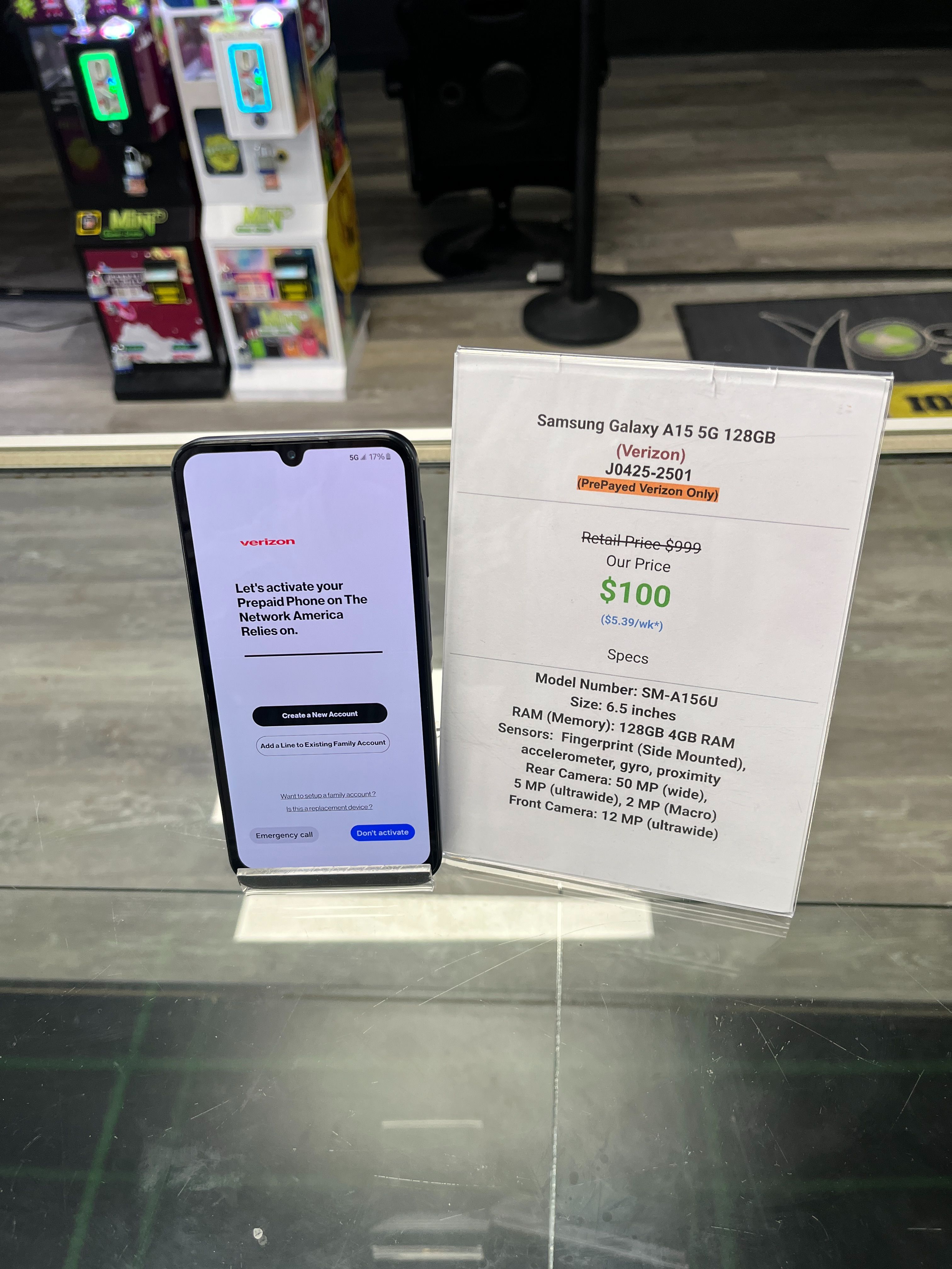 Samsung Galaxy A15 5G 128GB Prepaid only Navy J0425-2501
