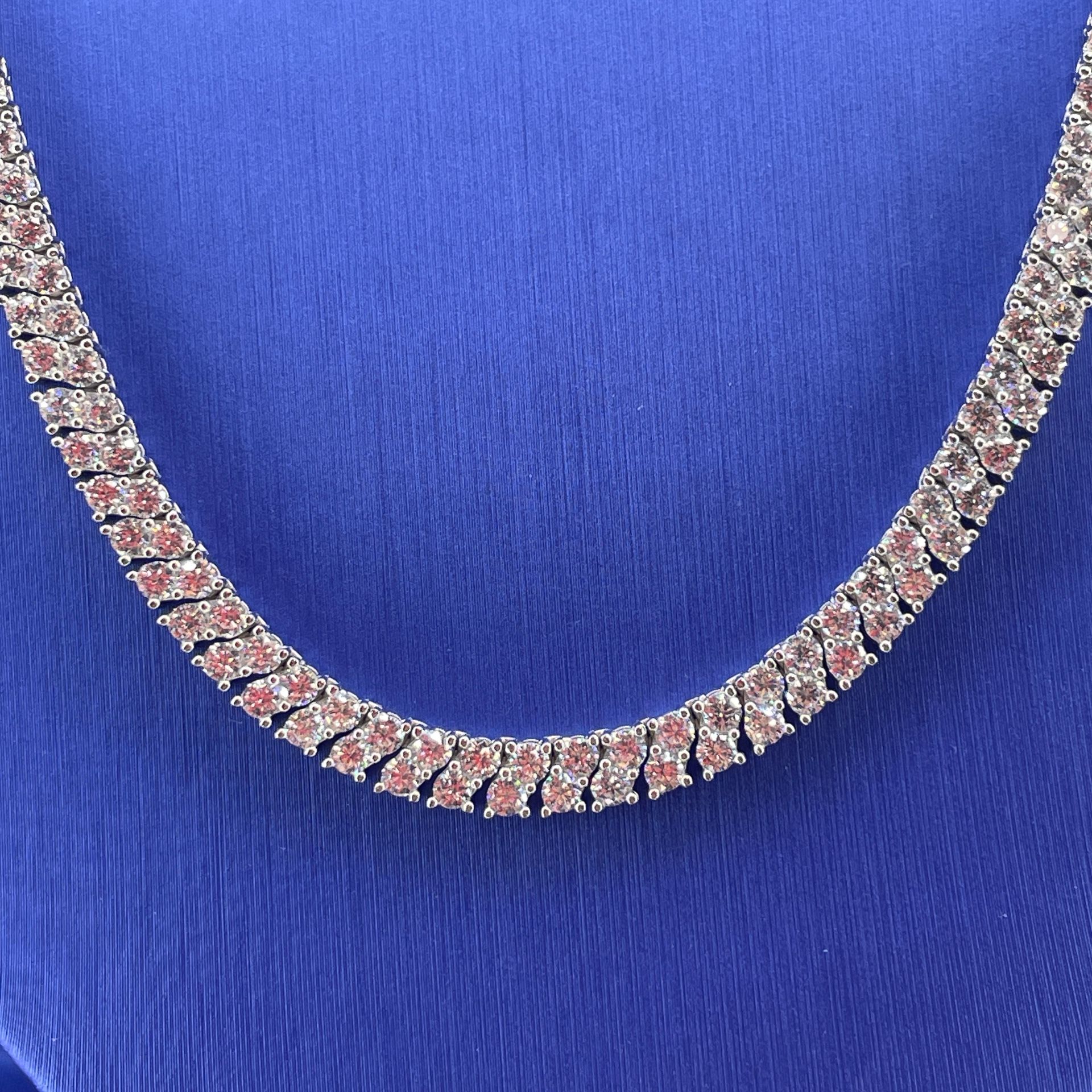 925 Sterling Silver CZ 22” Necklace 48.40g 5mm 205394/2