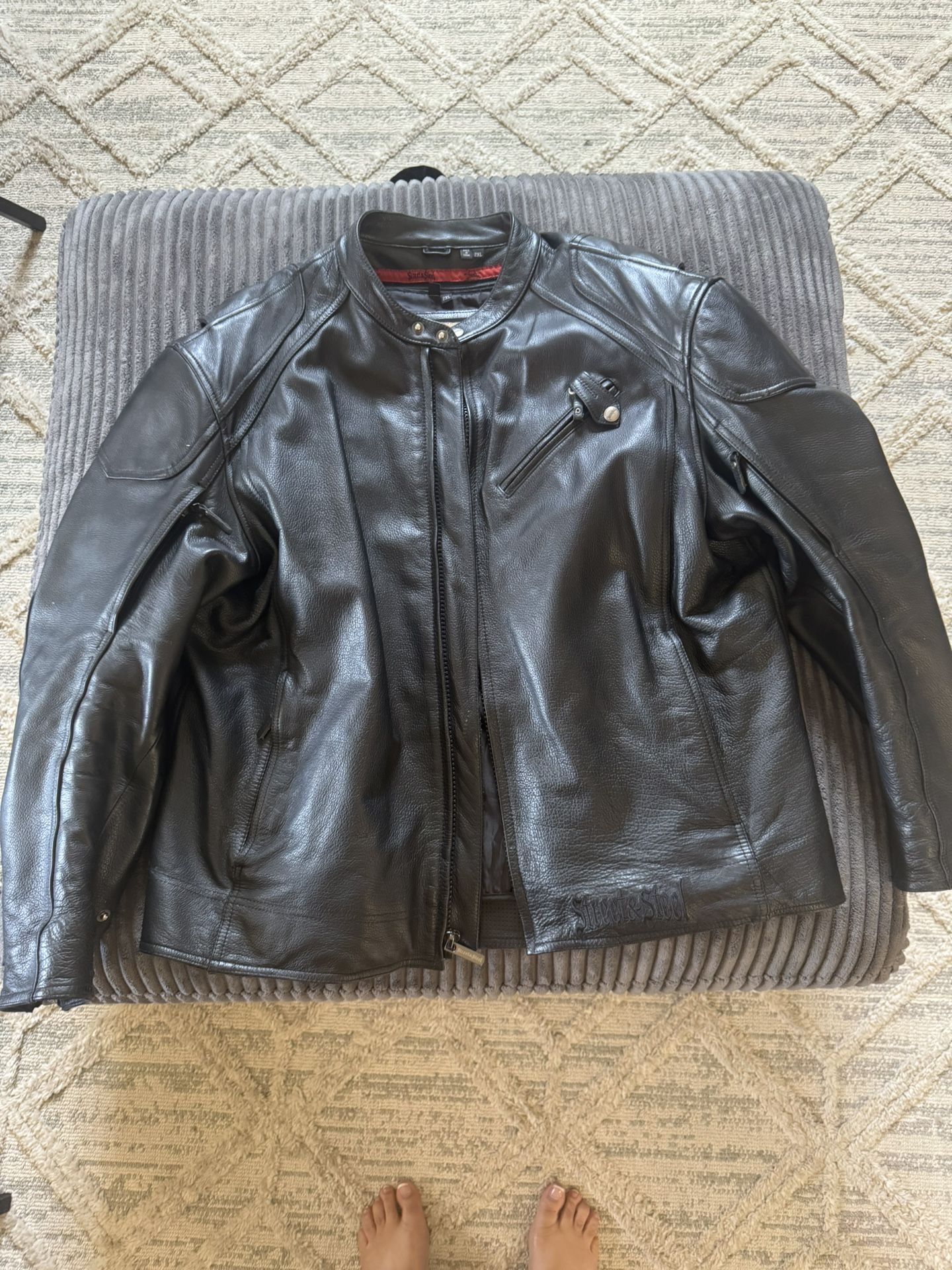 Black Harley Davidson Street & Steel Leather Motorcycle Jacket
