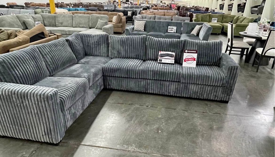 New Corduroy Sectional Couch / Free Delivery