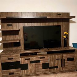 Modern Rustic Entertainment Center | Lots of Storage | Great Condition