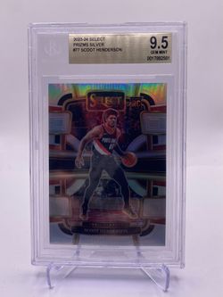 2023-24 Panini Select Concourse Scoot Henderson #77 Silver Prizm Rookie BGS 9.5
