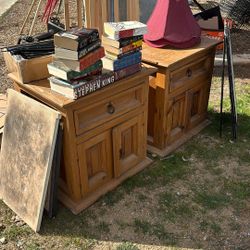 Matching Wood End Tables