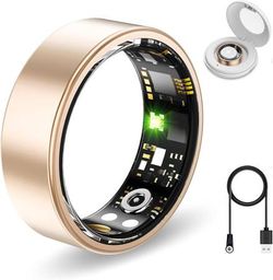 Smart Health Rings for Women Men, Fitness Tracker with Heart Rate, Blood Oxygen, HRV, Sleep Tracker, Step Tracker, No Subscription Fee, IP68 Waterproo