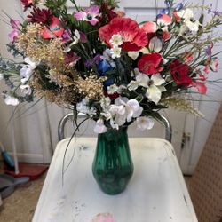 Glass Vase With Flowers