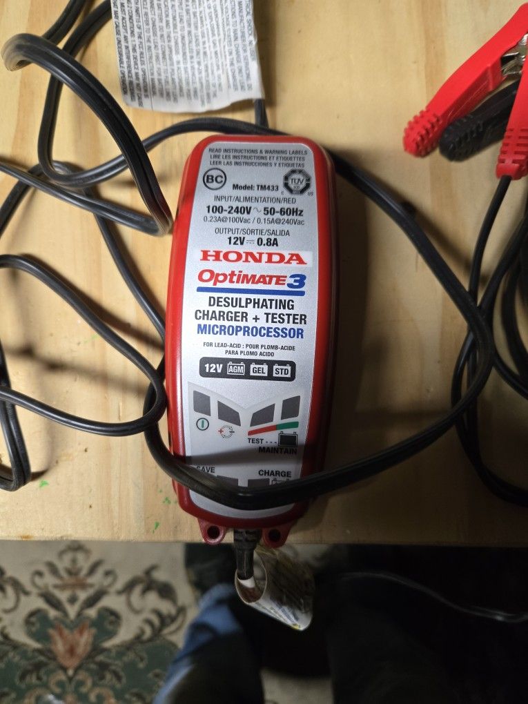 Hondra Brand Battery Tender, Charger , Battery Diagnostic Tester