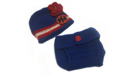 Custom Personalized Baby Girl Philadelphia 76ers Inspired Basketball Sports Fan Photo Prop Diaper Cover and Beanie Hat Set