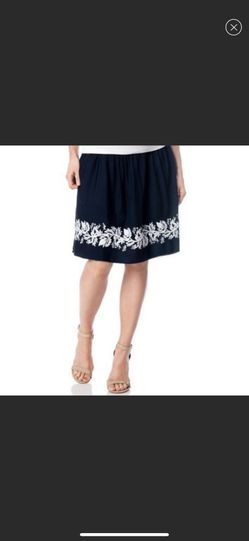 Navy maternity skirt