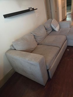 Sofa with chaise and storage