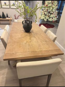 Pottery Barn Toscana Dining table and RH Morgan chairs