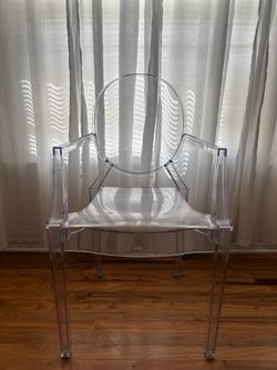 Clear Acrylic Ghost Chair with Arms