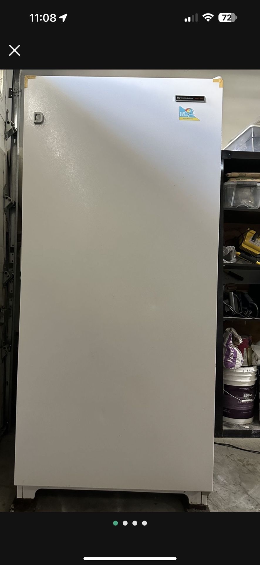 21 Cubes white Westinghouse freezer