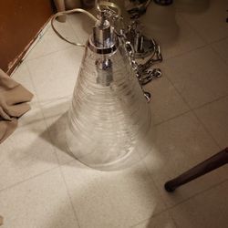 Large Glass  Bell Shaped Light Fixture
