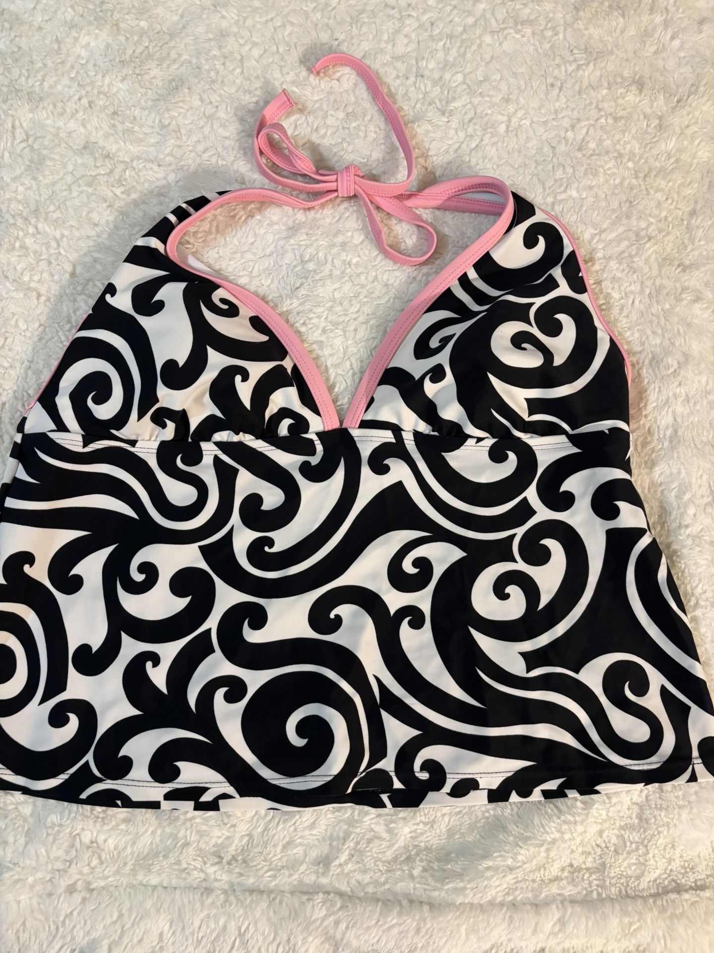 Cute Tankini Swim Top - Swirl Design