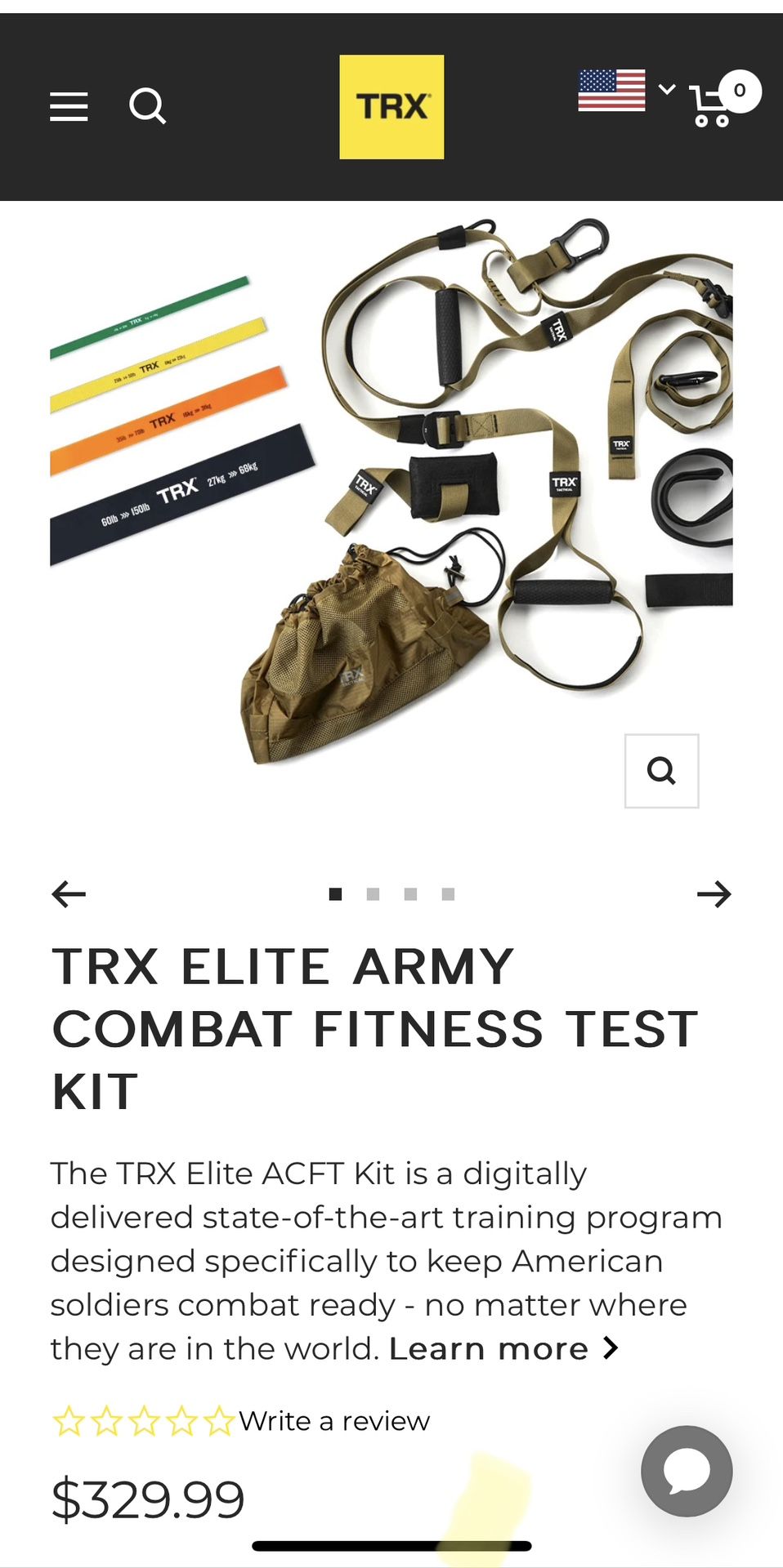 NEW with Tags TRX ELITE ARMY COMBAT FITNESS WORKOUT SYSTEM