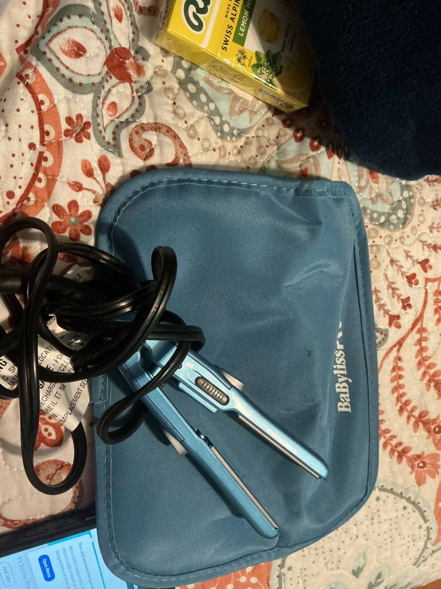 Baby Bliss Mini Straightening Flat Iron W/travel Pouch