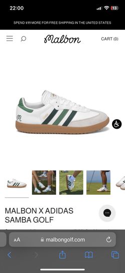 adidas gazelle silver green womens Barstool Golf x Adidas Samba WM Phoenix Open Golf Shoes main image 0
