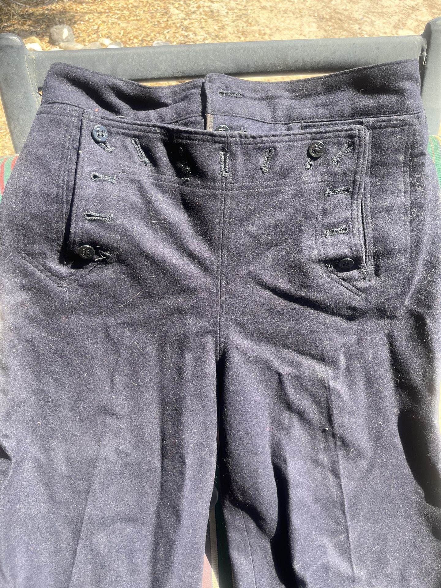 Navy Dress Pants 17 Button Vintage