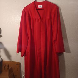 Red Graduation Gown 