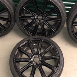 4 x Kronik Eqip Black Rims with Nankang Ultra Sport NS-II tires 245/35zr20 5x112, 5x4.5 20x8.5 Offset: 34mm