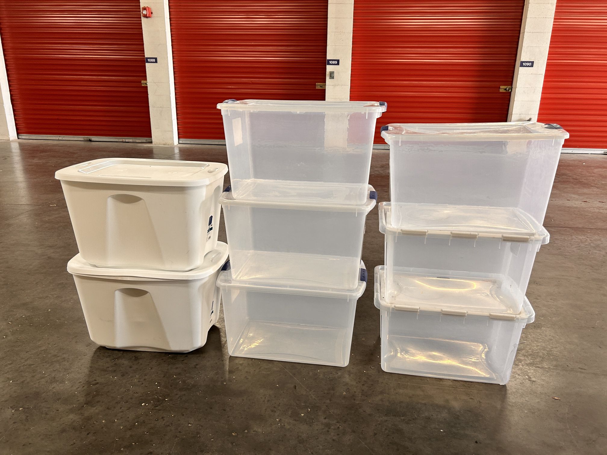 Sterilite 66 Qt. Clear View White lid tote for Sale in Katy, TX - OfferUp