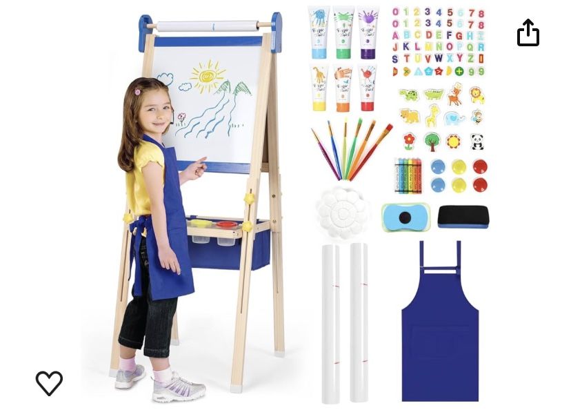 Kids Easel 3-1 Magnetic Chalkboard & Whiteboard