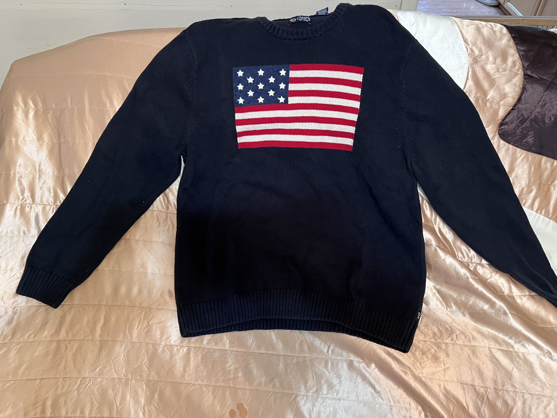 Chaps American Flag Sweater Knit 2xL
