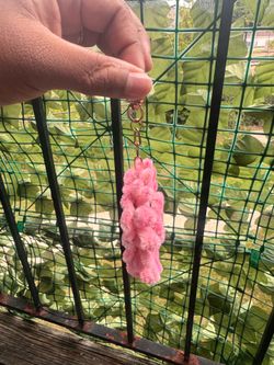 Handmade pipe cleaner mirror keychain