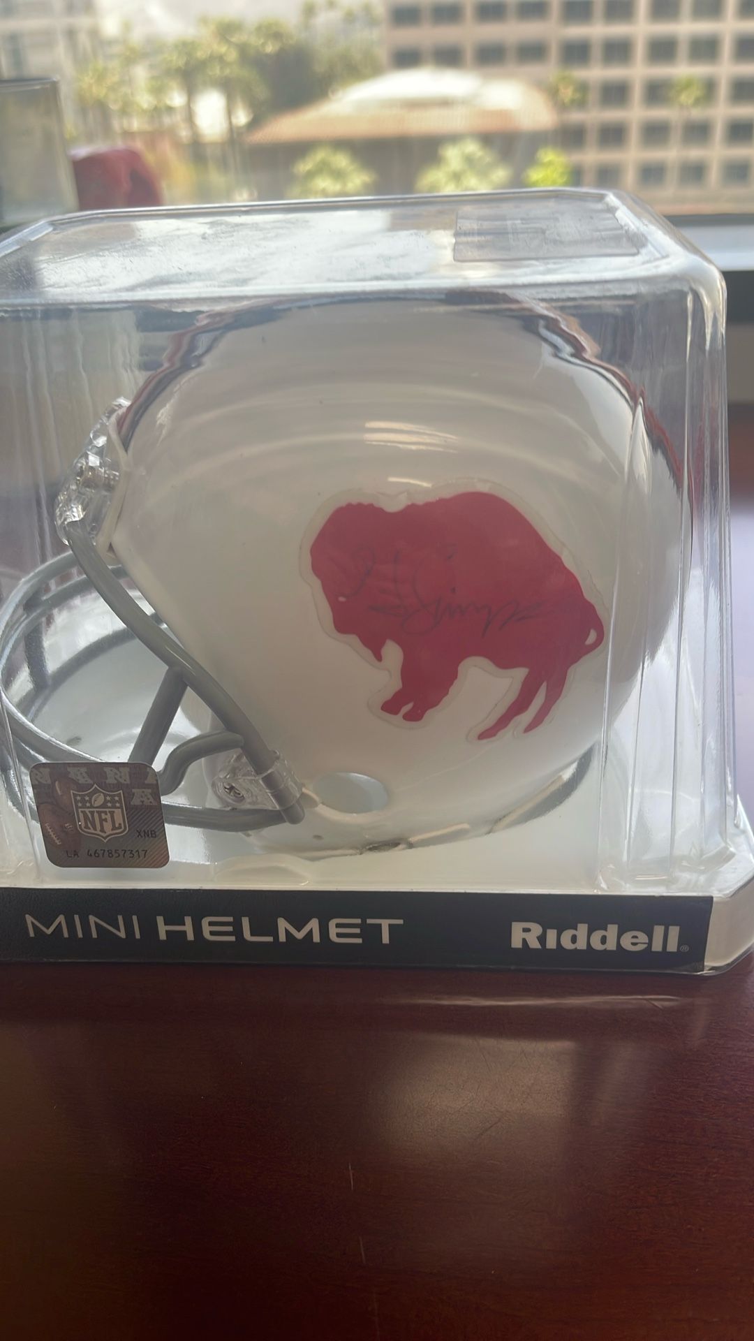 Signed OJ Simpson Mini Helmet