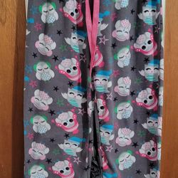 Gray Owl Pajama Pants Size Large