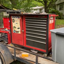 Craftsman Top And bottom Tool  Box, W/ Some Tools 