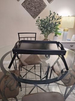 Black Folding Bed Tray Table