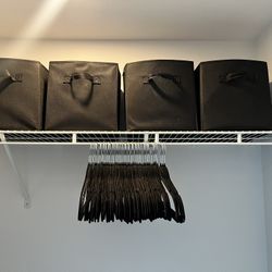 Closet Storage Set and Laundry Hampers & Metal Shoe Rack Combo